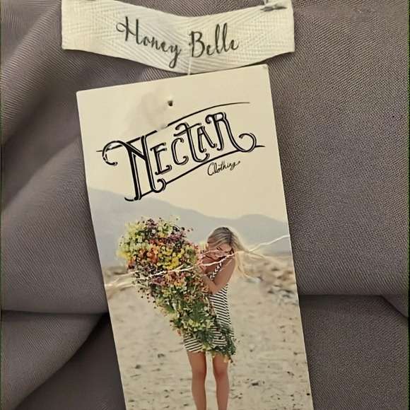 Honey Belle Gray Black Halter Style Wide Leg Jumpsuit Size Medium - Picture 6 of 7